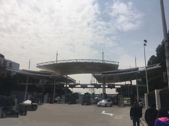 Toll Station Tensile Fabric Roof