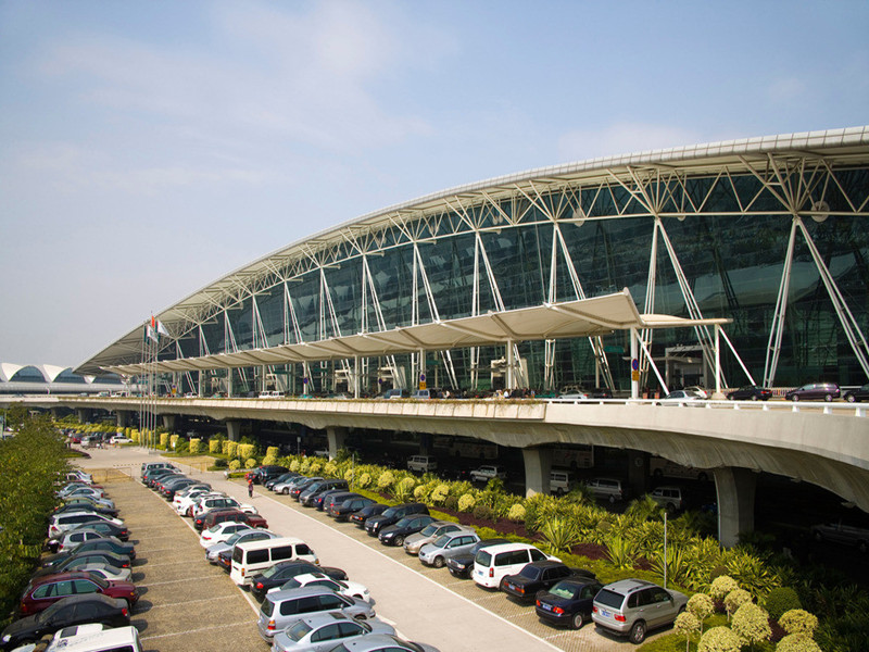 toit en tissu ptfe + tio2 de l'aéroport international de guangzhou baiyun